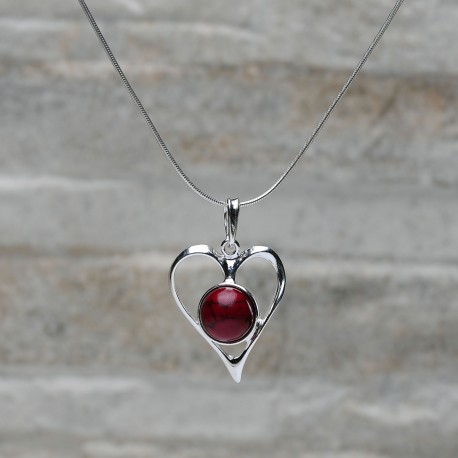 Collana in argento Sterling con conchiglia a forma di cuore