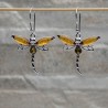 Orecchini farfalle argento 925 con Ambra da Mar Baltico