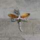 Pendente farfalla argento 925 con Ambra da Mar Balticoi