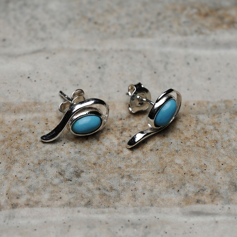 Orecchini A Goccia Con Acchiappasogni In Argento Sterling 925 - Turchese - Gioielli Artigianali Femminili - 4