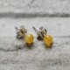orecchini in argento 925 con ambra dal mar baltico