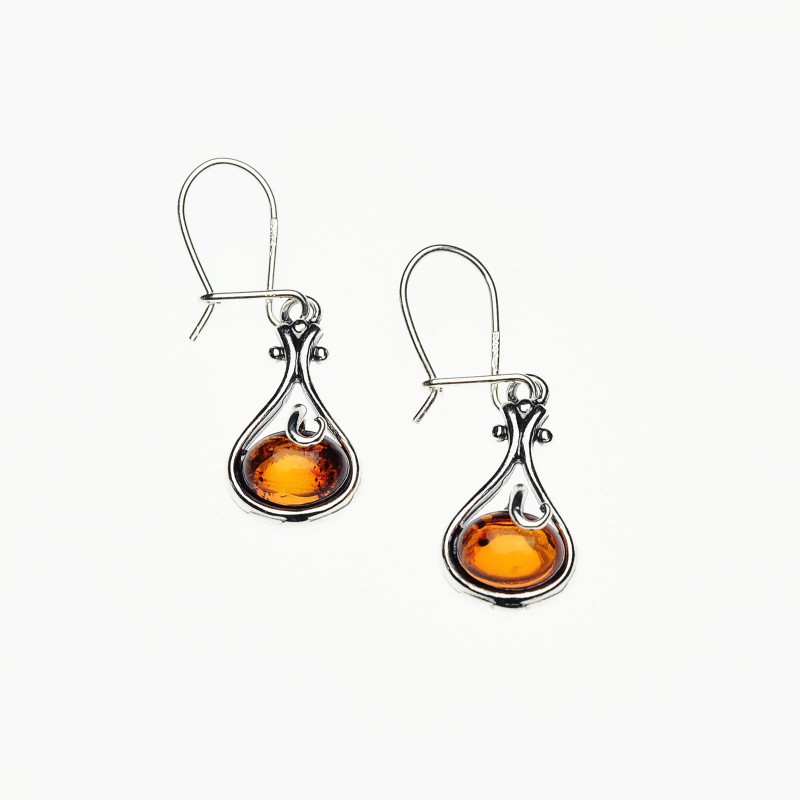 OrecchiniRita in argento sterling e ambra con miele e ambra baltica