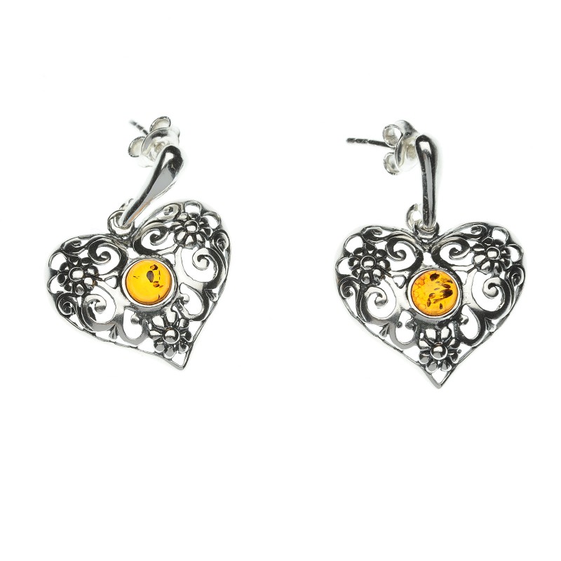 Copal Orecchini In Ambra Baltica E Argento 925 Con Rivestimento Dorato: Eleganza Naturale Made In UE - 4