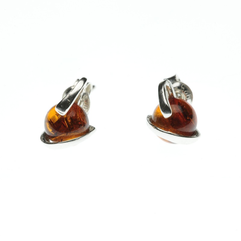 Orecchini in argento sterling e ambra con miele balticoShannon