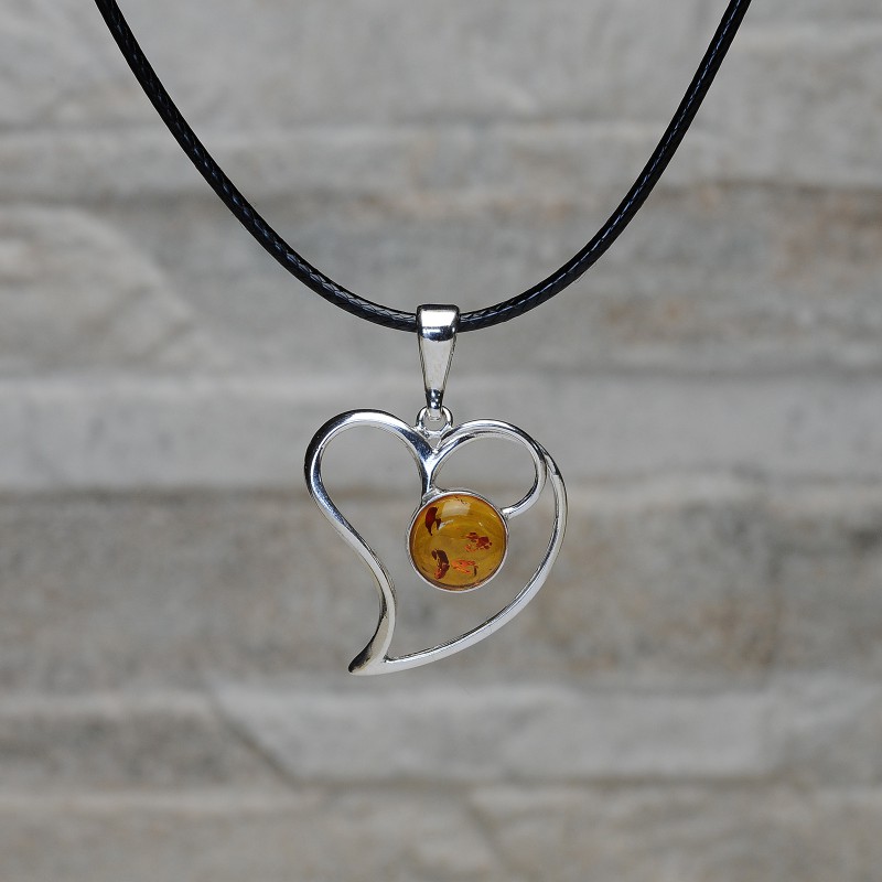 Tuscany Silver Collana con pendente cuore aperto intrecciato con